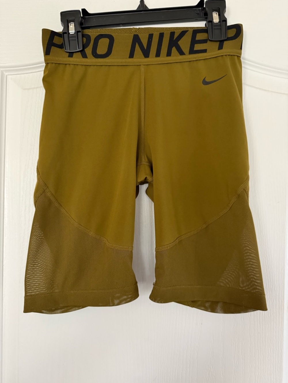 Nike Olive Green PRO Training Women's Compression Shorts
